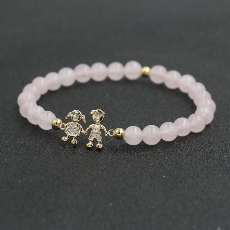 

Lovely Copper Micro CZ Boy Girl Bracelet For Women Chakra Bracelet Beads Natural Stone Yoga Bracelets Men Jewelry Gift Lover's