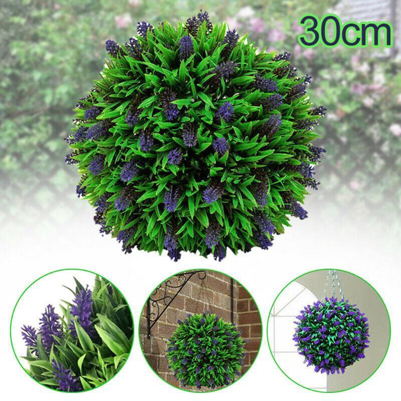 

Artificial Lavender Ball For Topiary Flower Plant Basket Craft Hanging Garden For Home, Birthday, Wedding, Stage, Coffee Shop1, As pic