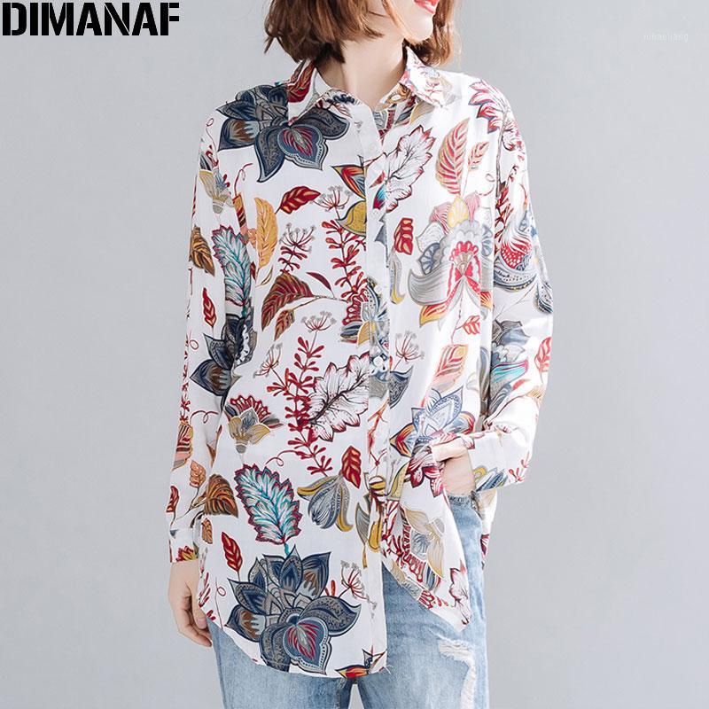 

DIMANAF Summer Plus Size Women Blouse Shirts Beach Elegant Lady Tops Tunic Casual Loose Print Floral Long Sleeve Cardigan 20201, Tao8825