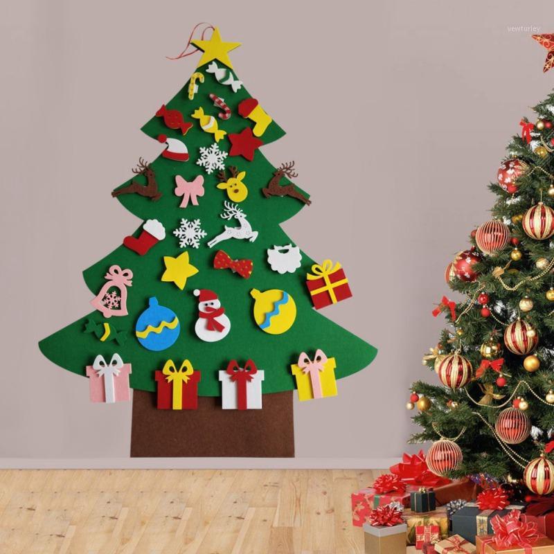 

DIY Felt Christmas Tree Set Kit with 30Pcs Removable Ornaments Felt Xmas New Year Toys Decorations Home Decor1