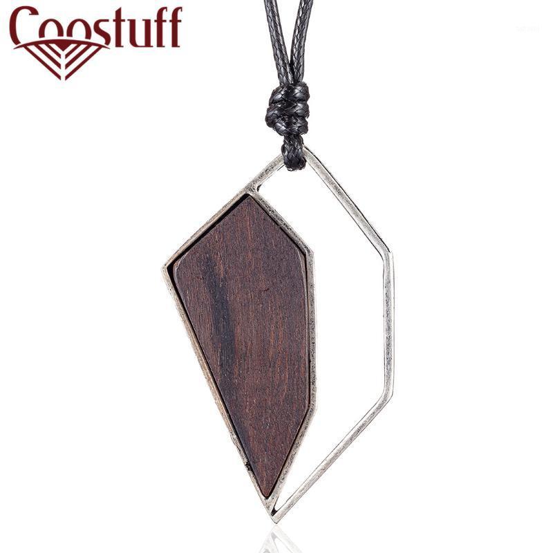 

Vintage Geometric Sandalwood Pendant Silver Color Necklace Woman Accessories Jewelry Long Necklace For 2020 Valentine's Day Gift1