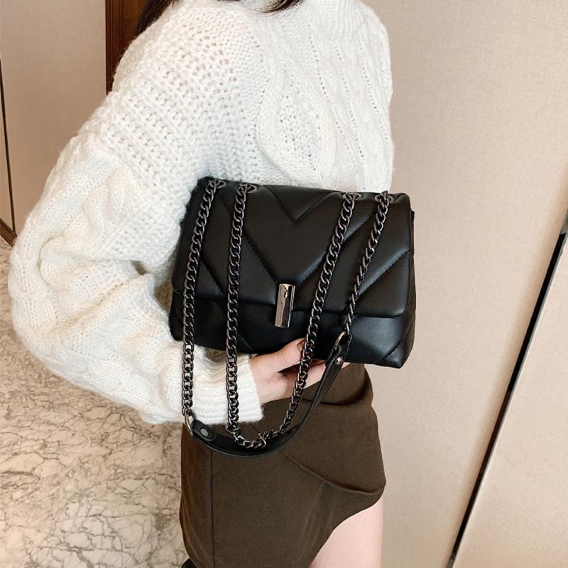 

Small Chain PU Leather Crossbody Bags for Women 2021 Simple Brand Designer Zipper Satchels Female Shopper Handbags and Purses, Beige