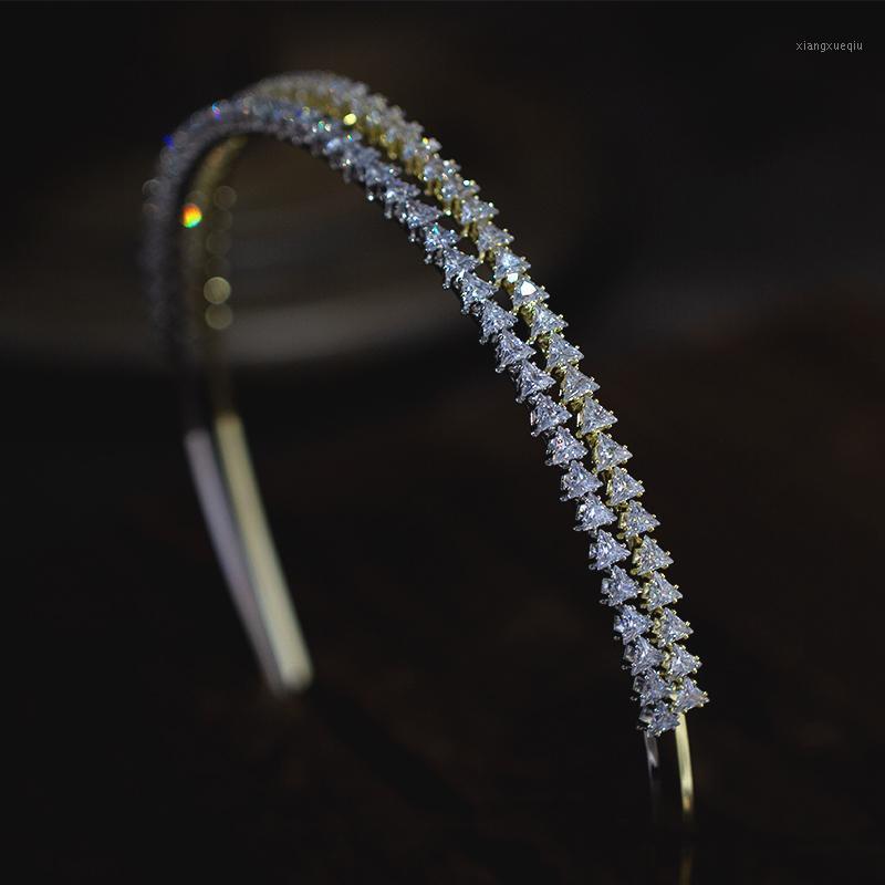 

Hair Clips & Barrettes Wedding Accessories Zircon Zirconia Headbands Tiaras Evening Dress Headpieces Crown Women Girl Hairbands Bridal Jewel, Golden;silver