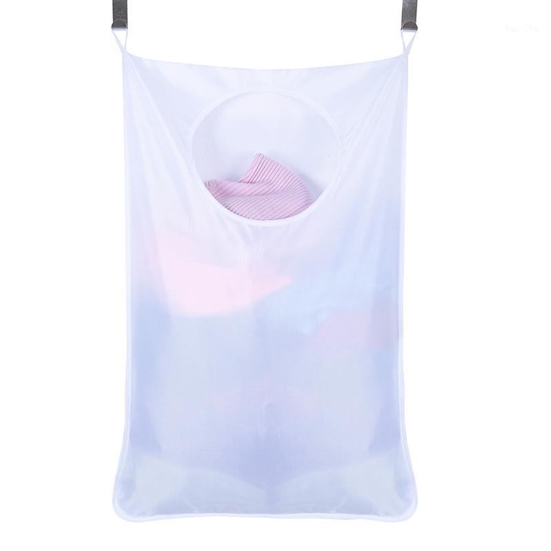

New Door Hanging Laundry Hamper Bag, Space Saving Wall Hanging Laundry Basket Bag With 2 Pcs Door Hooks And 2 Pcs Suctio1