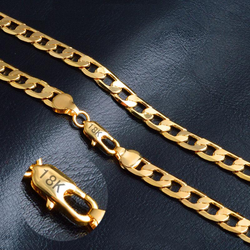 

Modyle 2020 New 2mm High Quality Gold Color Necklace Figaro Chain for Men and Women Gold Link Chain Necklace Wholesale