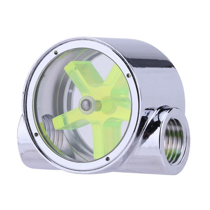 

G1/4 5-Leaves Impeller Metal Water Flow Meter PC Computer Water Cooling System Accessory
