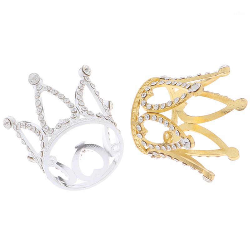 

1pc Mini Crown Princess Topper Crystal Pearl Tiara Children Hair Ornaments for Wedding Birthday Party Cake Decorating Tools1