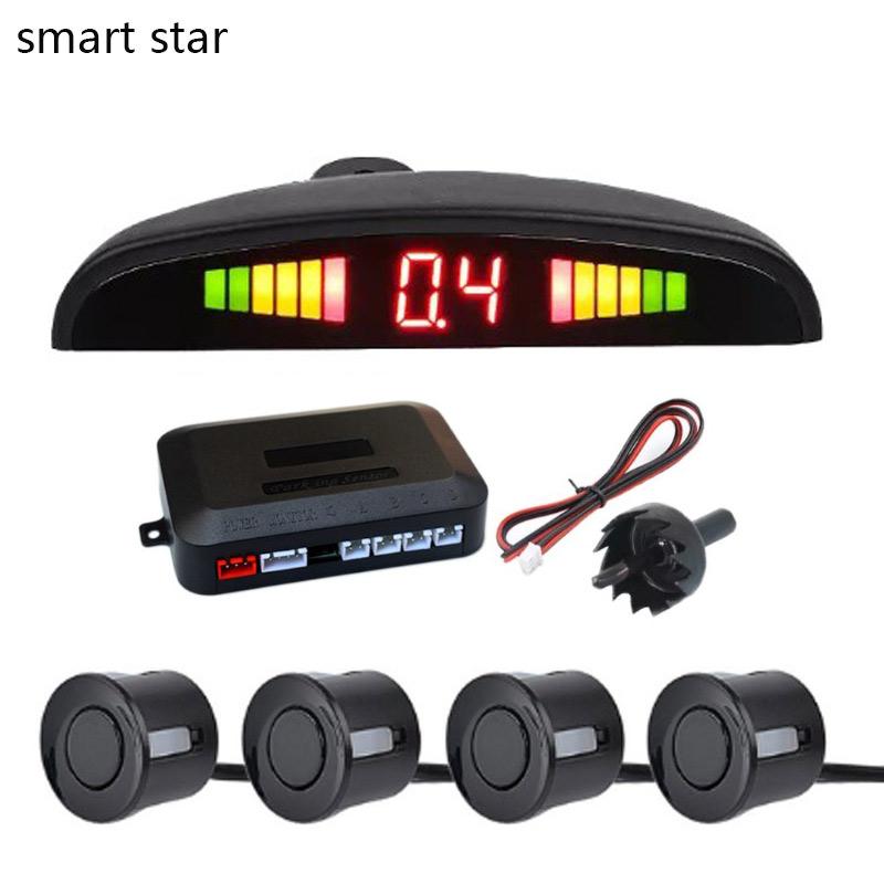 

smart star Car Auto Parktronic LED Parking Sensor with 4 Sensors Reverse Backup Car Parking Radar Monitor Detector System