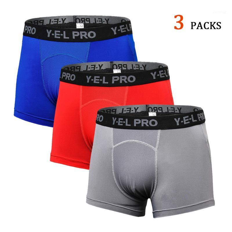 

3 Packs Men Running Shorts Boxing Sports Underwear Breathable Boxer Briefs Men Quick-drying Shorts Gym Fitness Plus Size1, Black
