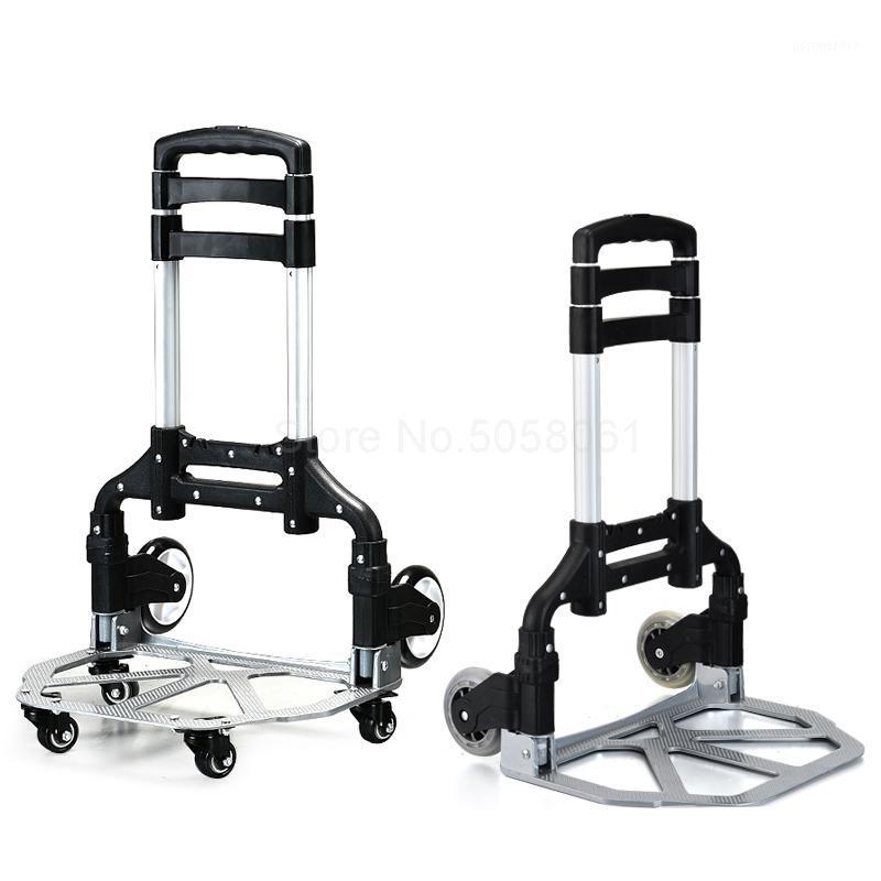 

Household trolley car portable folding trolley luggage cart trailer shopping grocery cart pull cargo truck1, Qp 1