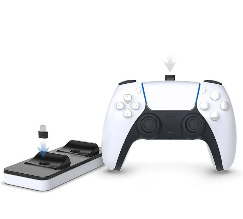 

New Arrival Dual Charger Dock Mount Charging Stand For PS5 Gamepad Wireless Controller With Retail Box