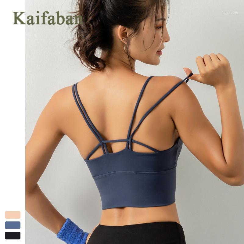 

Women Sports Bra Yoga Vest Clothes Cross Straps Beauty Back Run Shockproof Sexy Gathered Fitness Bra Workout Run Outside Wear1, Black