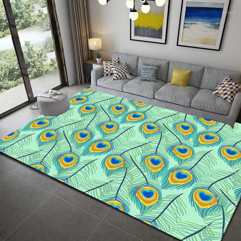 

Animal fur pattern Large Carpets Peacock Feather 3D Printed Home Floor Rugs Kids Room Tatami Mats Lving Room Bedroom Area Rug1