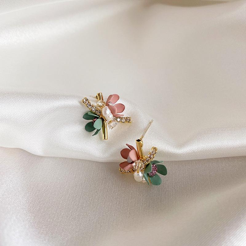 

Stud 2021 Arrival Earrings Zeojrlly Fashion Geometric Metal Women Cute/romantic Small Elegant Flower Jewelry, Golden;silver