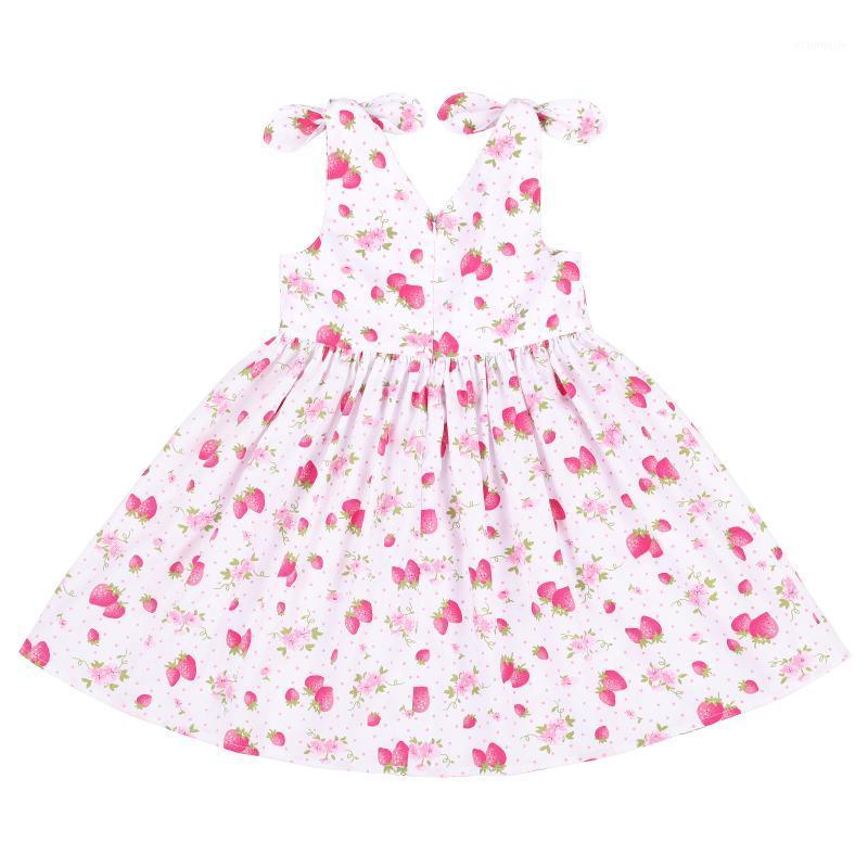 

Flofallzique Toddler Girl Dresses Baby Summer Cute Strawberry V-neck Comfortable Cotton Kid Clothes1, Purple