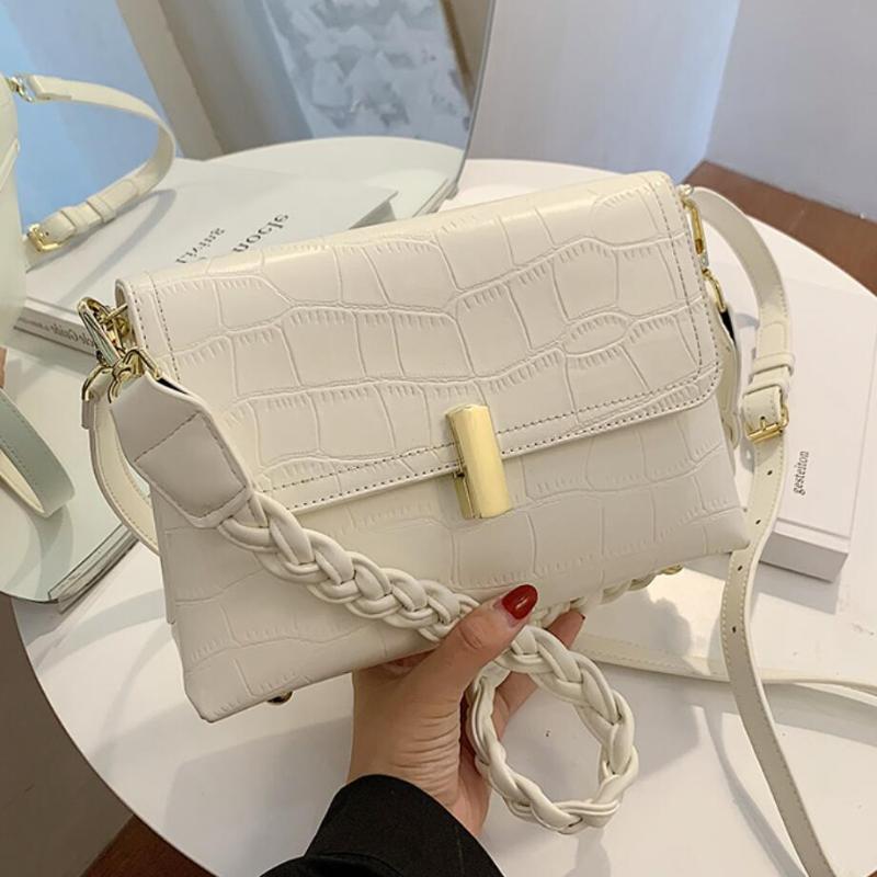 

Stone pattern Armpit bag 2021 Fashion New High-quality PU Leather Women's Designer Handbag Travel Shoulder Messenger Bag, Black