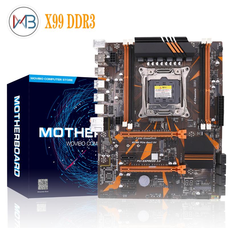 

X99 Motherboard LGA 2011-3 DDR3 4 Channel 64G REG ECC Memory SATA III USB 3.0 for Intel LGA 2011-V3 Xeon Motherboard 2011 V3