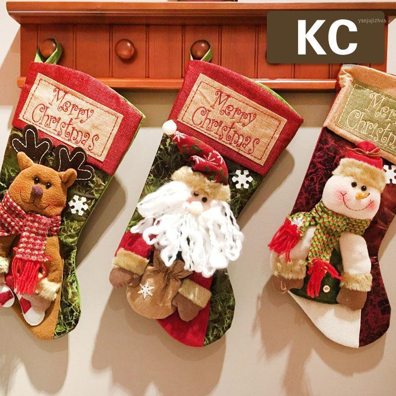 

Christmas stocking santa sock gift bag xmas stocking stockings personalized christmas boots Happy New Year Ornament Xmas Gifts1