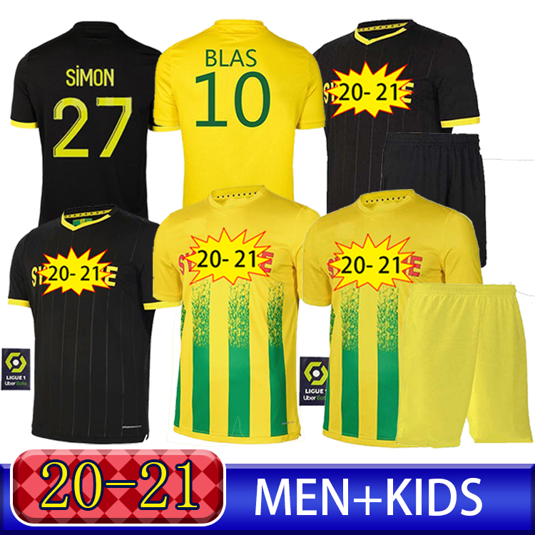 

2021 NEW FC Nantes Soccer Jersey home maillot de foot 2020 SIMON LOUZA A TOURE BLAS COCO COULIBALY Football Shirts top thailand quality, Black;yellow