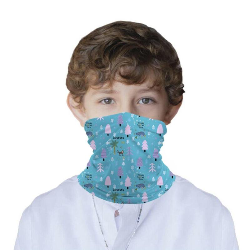 

Forest Animals Print Kids Seamless Bandana Headband Face Mask Tube Scarf Balaclava Headband Multifunctional Scarf