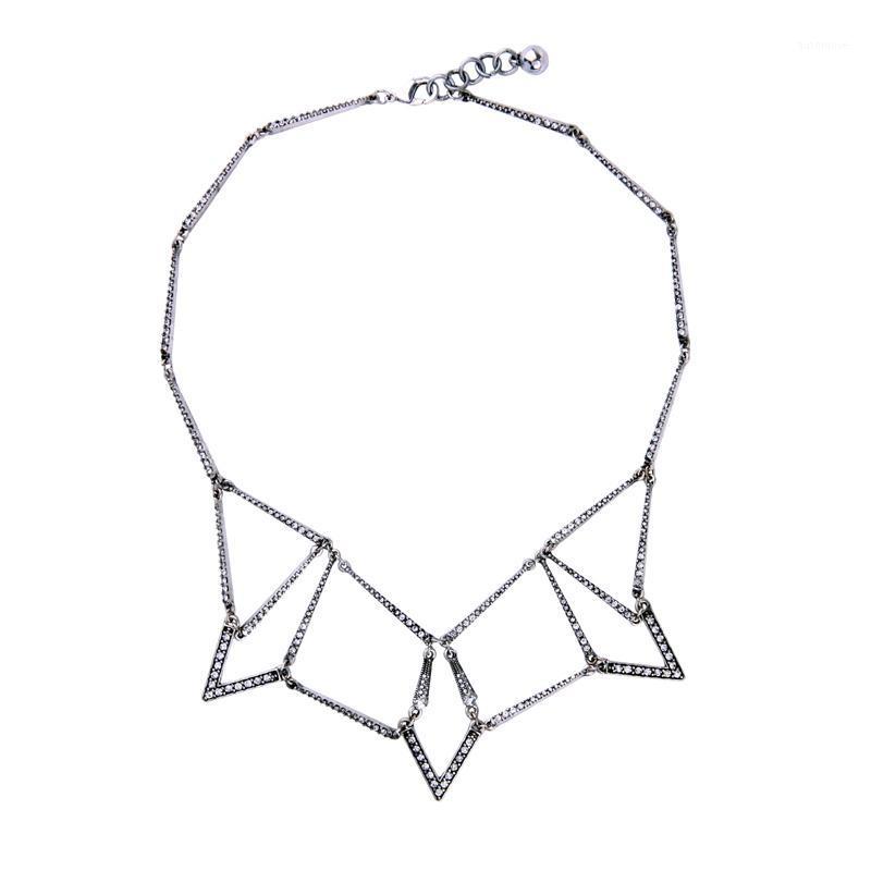 

Crystal Wedding Women Specialize Jewelry Silver Color Chain Short Necklace Chain Charm Necklace For Bridal1