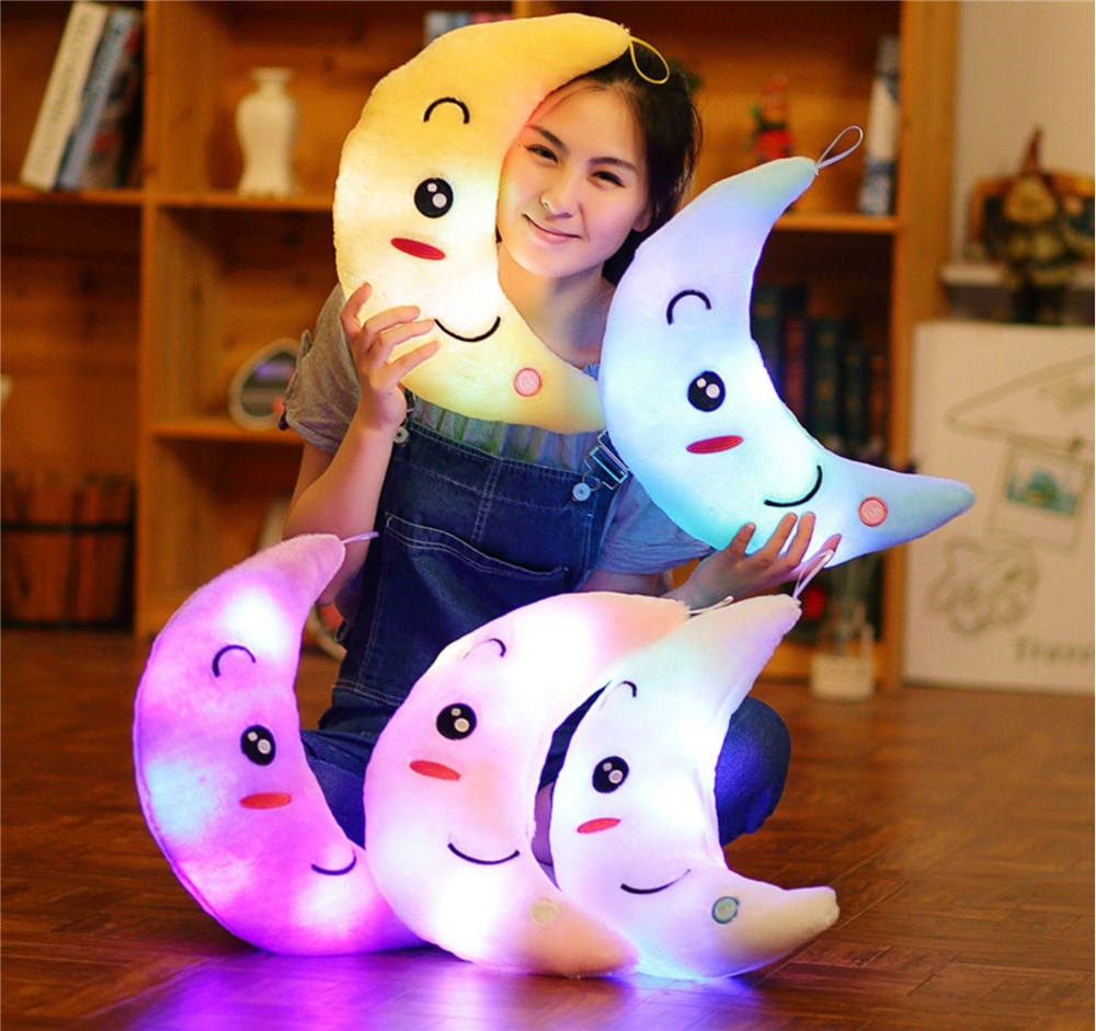 

Creative Moon Stars LED Colorful Luminous Doll Luminous Pillow Plush Children Toys Children's Gifts Birthday Gifts Christmas Gifts, Blue