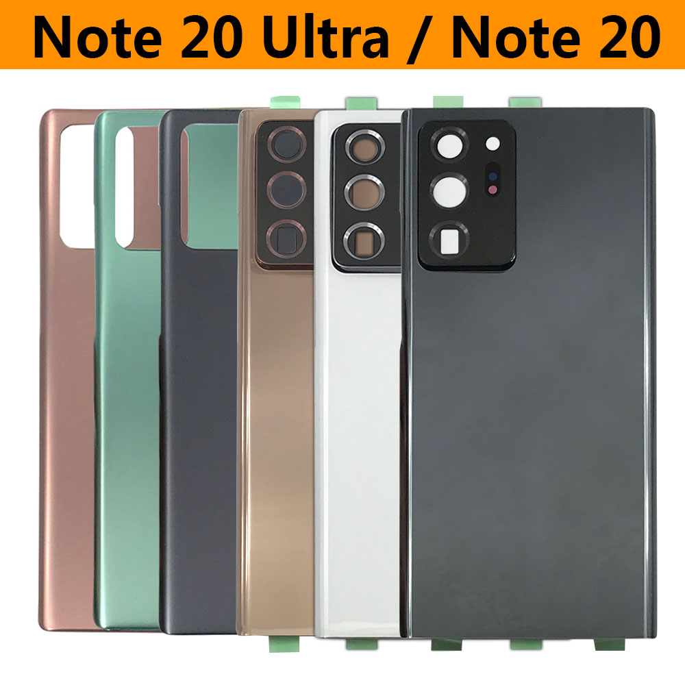 

Back Battery Glass Rear Back Cover Housing Battery Door Replacement + Camera Lens For Samsung Galaxy Note 20 Note 20 Ultra