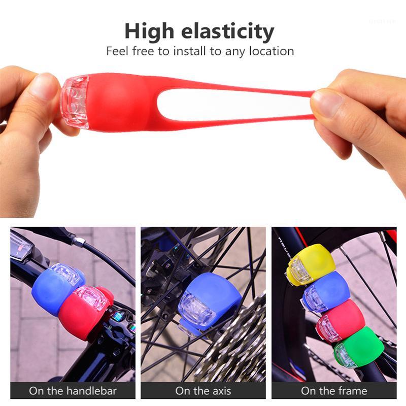 

BUCKLOS Waterproof Bicycle Light Silicone LED Head Light Rear Wheel Bike Headlight Lamp with Battery Cycling Bicycle Accessories1