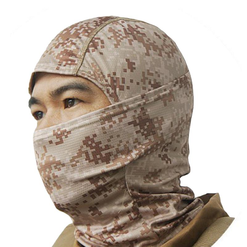 

Army Tactical Camouflage Balaclava Outdoor Full Face Mask Hunting Hiking Cycling Sports Helmet Liner Cap Camo Bandana, As the picture