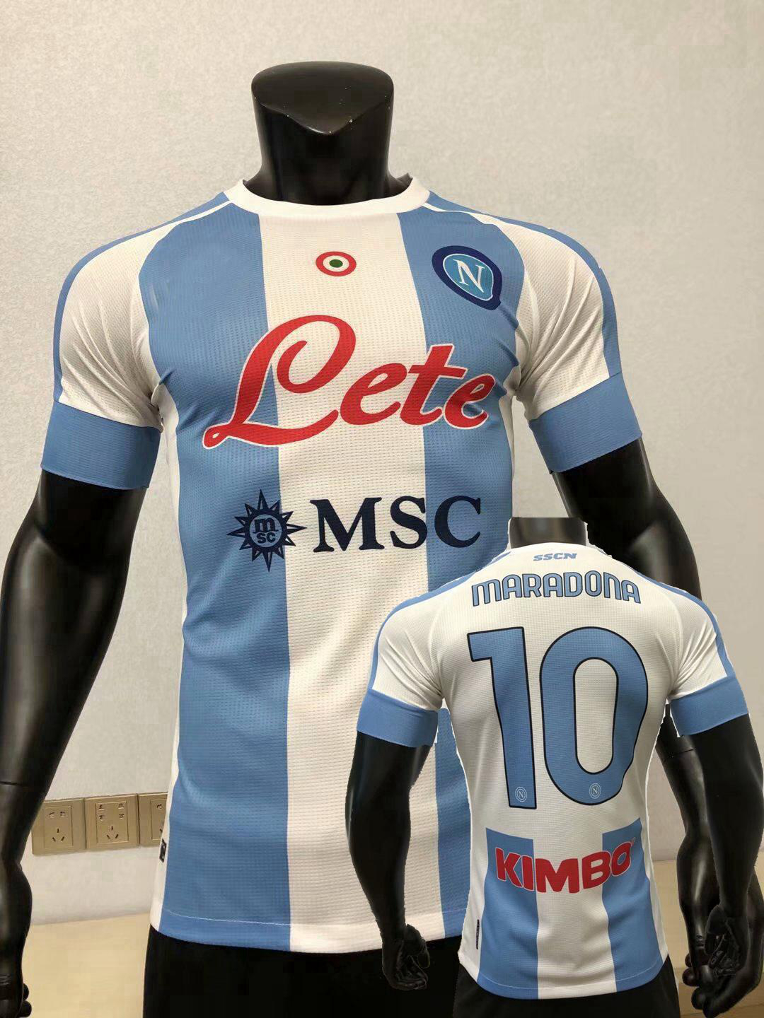 

Player version 20 21 Napoli 3rd soccer jersey #10 MARADONA 2020 2021 football Player shirt, Black;yellow