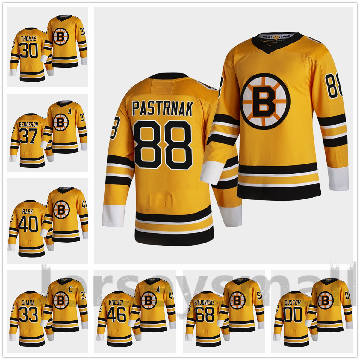 

Boston Bruins David Pastrnak 2021 Reverse Retro Jersey Patrice Bergeron zdeno Chara Matt Grzelcyk David Krejci Coyle rask Marchand Jerseys, David-pastrnak- 88