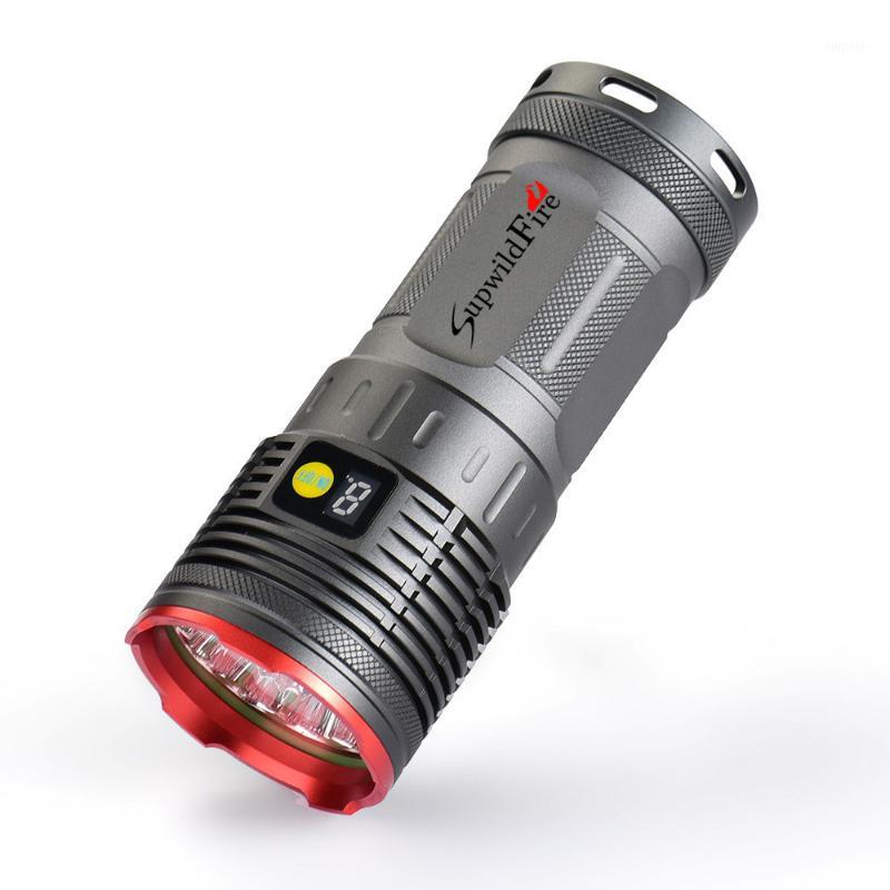 

4 Colors Supwildfire 35000LM 12 x XM-L T6 LED Power & Mode Digital Display Hunting Waterproof Rechargeable #5J251