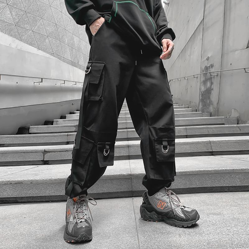 

Fashion Korean Solid Joggers Men High Quality Autumn Harem Pants Men Loose Drawstring Mens Casual Pants Trousers Dropshipping, Black