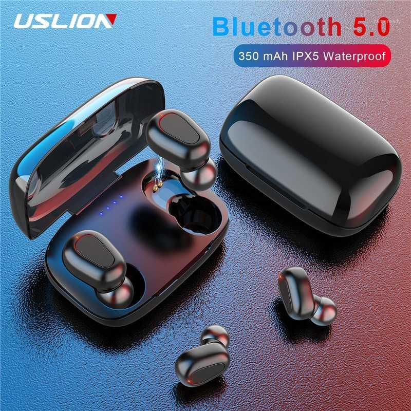 

USLION Wireless V5.0 Bluetooth Earphone TWS 9D Stereo Headphone Sports Gaming Headset With Dual Mic and LED Display Charge Case1