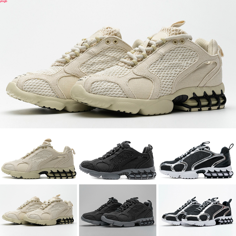 

zoom spiridon caged 2 fossil men women running shoes pure platinum metallic silver outdoor mens trainers sports sneakers runners size 36-45