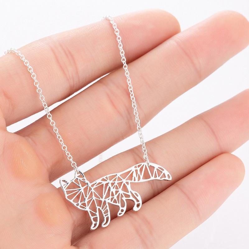

necklace for womens simple Geometric wolf pendant necklace stainless steel animal gold chain on the neck womens jewelry1