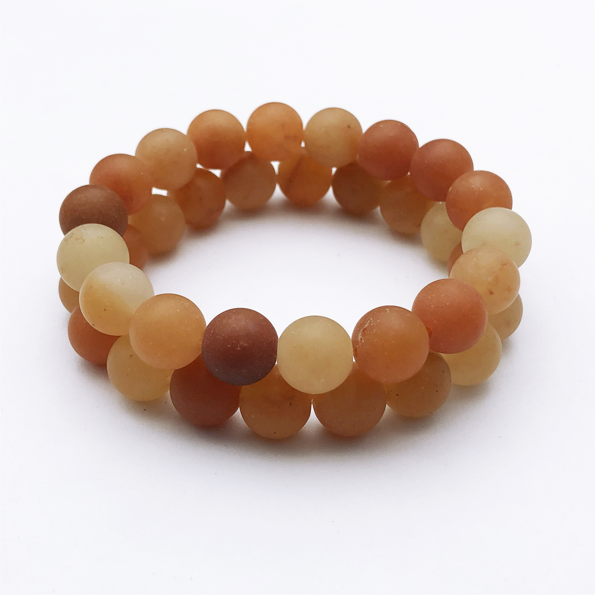 

10mm Matte Orange Aventurine Bracelet,Gemstone Bracelet,Aventurine Round Beads,Elastic Bracelet, Wholesale Bracelet