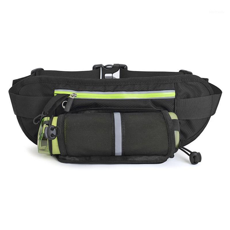 

Outdoor Running Waist Bag Waterproof Mobile Phone Holder Jogging Water Bottle Pouch Belt Belly Bag Sports Gym Fitness Fanny Pack1, Green stripes