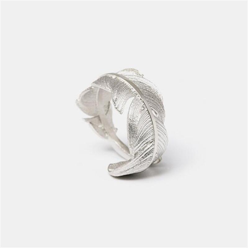 

Flyleaf 925 Sterling Silver Feather Open Rings For Women Original Handmade Lady Prevent Allergy Sterling-silver-jewelry