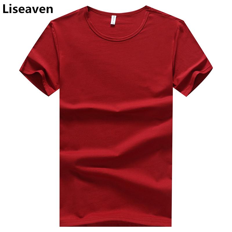

Liseaven Men Cotton T Shirt Solid Color tshirt O-Neck T-Shirt Slim Fit Tops & Tees, Orange