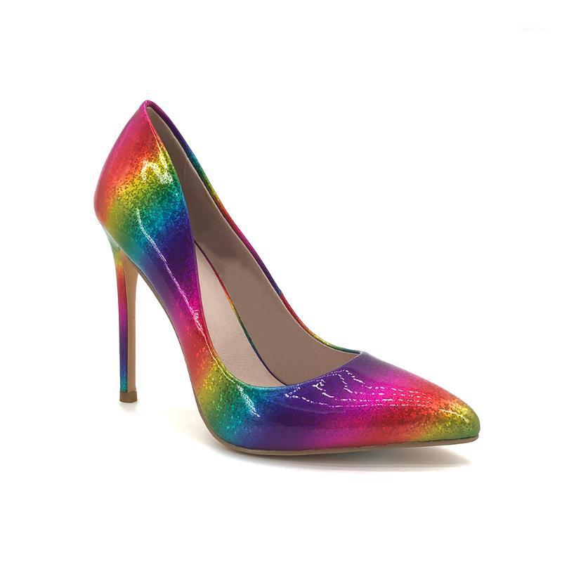 

2021 Stiletto Pumps Patent Pu Leather Wholesale Luxury High Heels Shoes Images Colorful Women Pump1, Red