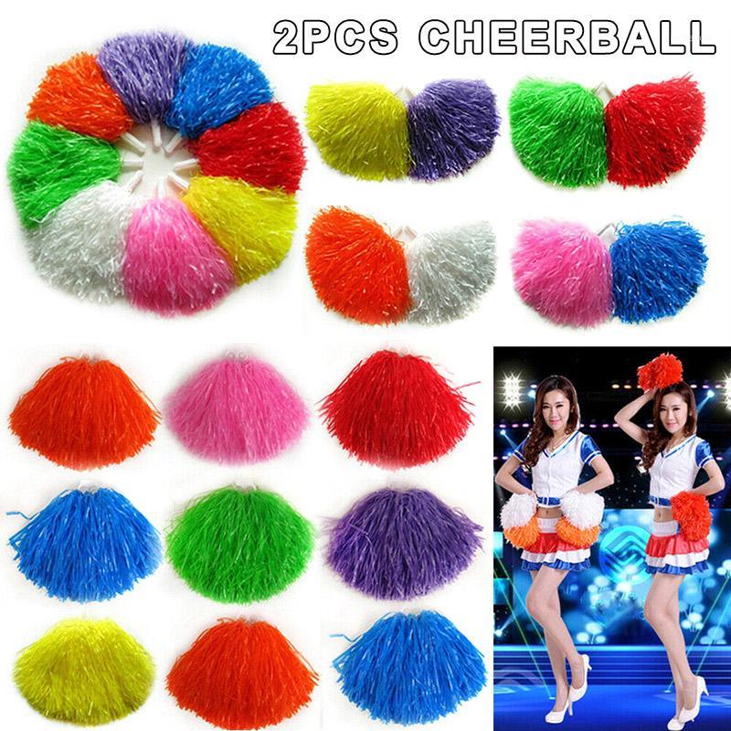 

2pcs Girls Cheerleader Pom Poms Cheerleading Cheer Dance Party Club Decor WHShopping1