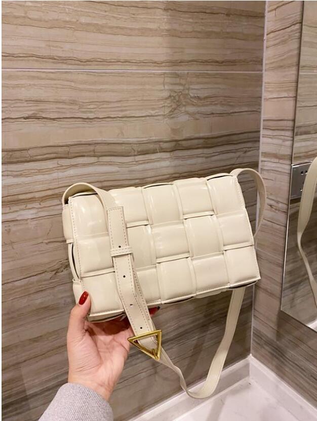 

designer luxury women's shoulder bag fashion handbag top quality leather braided bag 3A, Brown