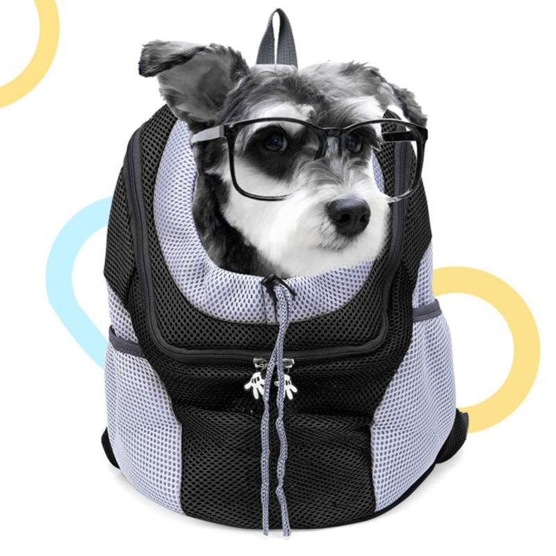 

Outdoor Pet Carrier Bags Breathable Cat Dog Travel Bags Portable Drawstring Mesh Puppy Kitten Double Shoulder Backpack