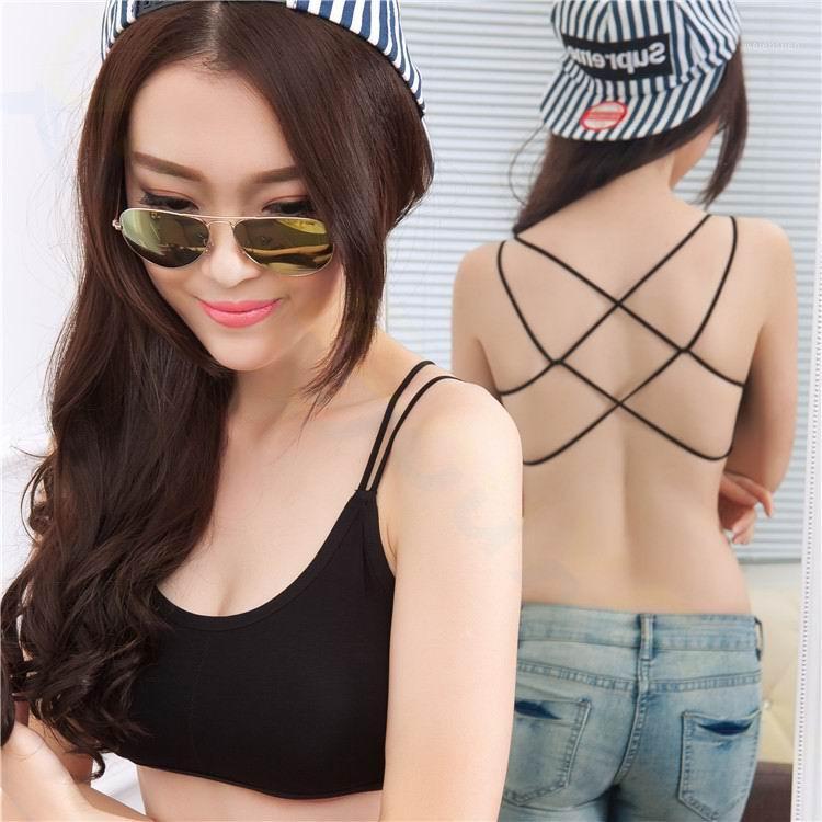 

Women Yoga Top Sports Bra Underwear Fitness Gym Running Sport Yoga Bra Vest sexy Cut-out Strap Summer Beach Tank Tops1, Blackno chest pad