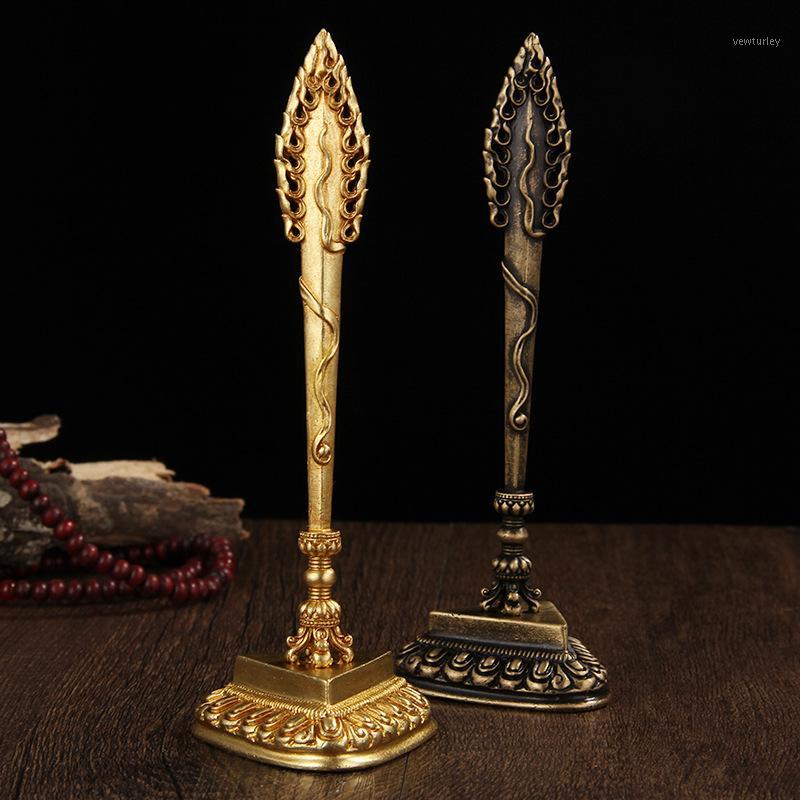 

Copper Manjusri Wisdom Sword Tibetan Nepal Buddhist Vajra Sacrificed Tailsmen Instrument Putting Decoration Figurines Crafts1