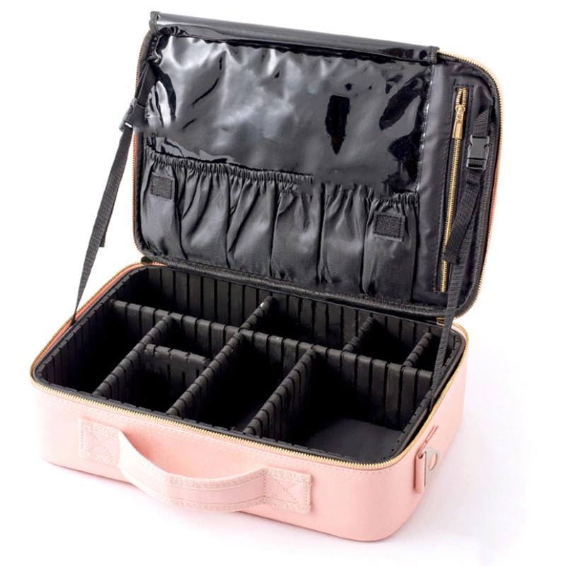 

ASDS-Women Large Capacity Fashion Makeup Toiletry Cosmetic Bag, Pink