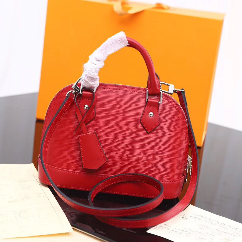 

Luxury Classic Shell Bag Damier Patent Leather Grid Bags Designer Handbags Shoulder Bags Women Canvas Crossbody Purse Shopping purses, Red