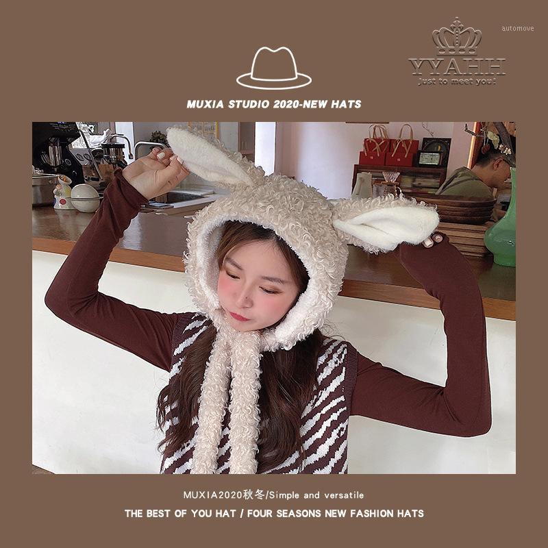 

Lamb Plush Ear-hugging Hat Women Winter Day Ears Hats for Women Ear-hugging1, Pink