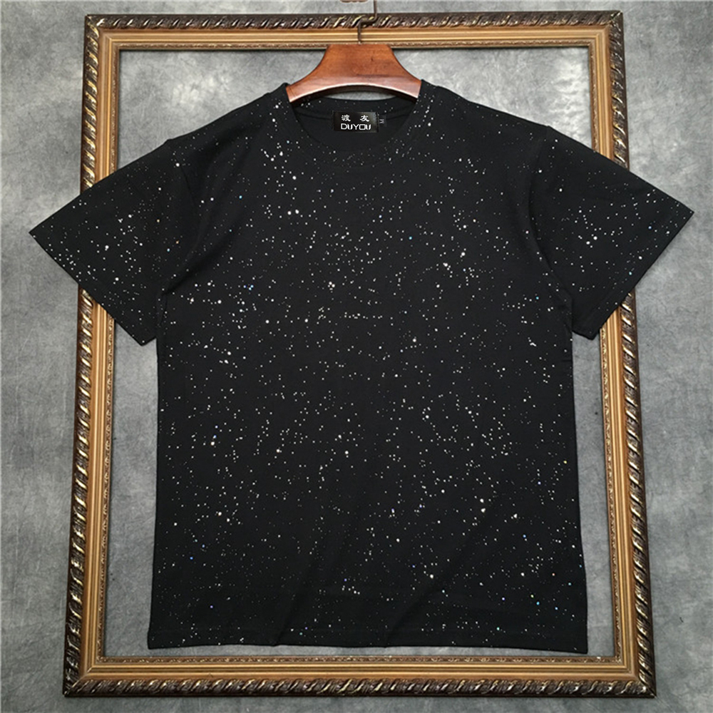 

Men's Short-sleeved T-shirt Covered with Waves Tees Women Shirts|streetwear 2191001640 24rn, Black